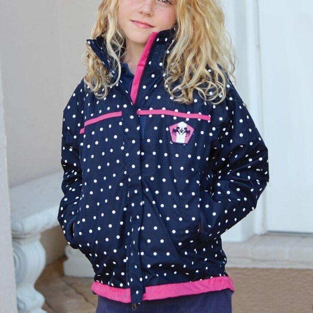 New EQUINE COUTURE Delia Children's Rain‎ Shell Jacket Size SMALL NWT
